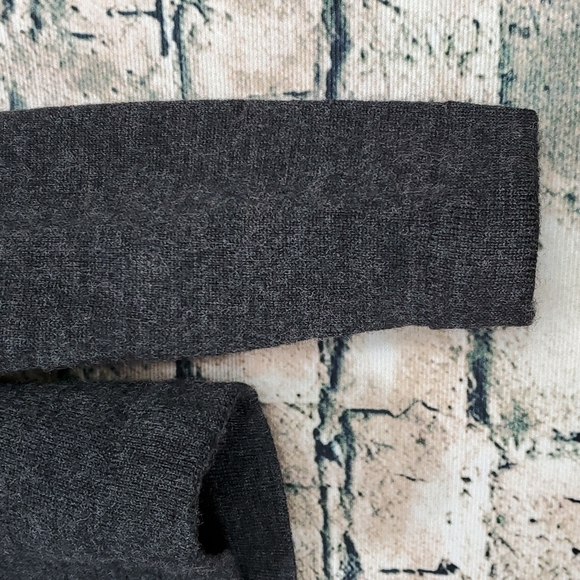 Cynthia Rowley | Merino Wool Vintage Style Beaded Charcoal Gray Cardigan Sweater - Picture 5 of 10